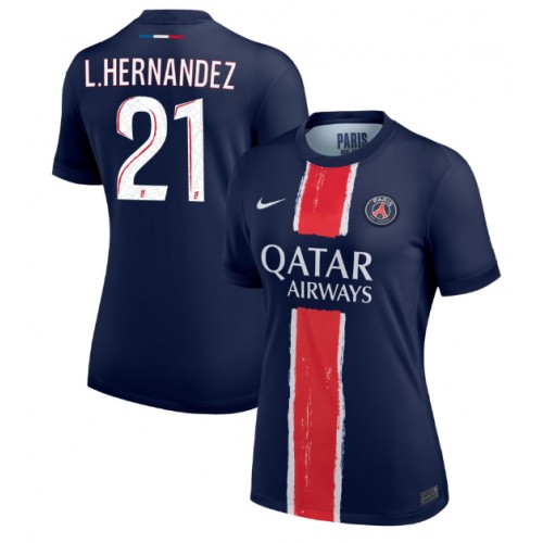 Fotbalové Dres Paris Saint-Germain Lucas Hernandez #21 Dámské Domácí 2024-25 Krátký Rukáv